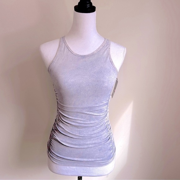NWT NUX Spellbound Yoga Stretch Cami Tank Top Gray Mineral Size Small - Picture 6 of 16